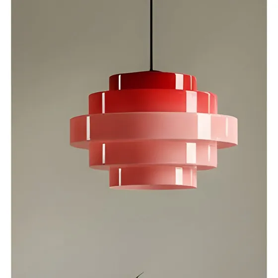 ALDEX Hanglamp Filo, Rood, Ø 28 cm, Glas