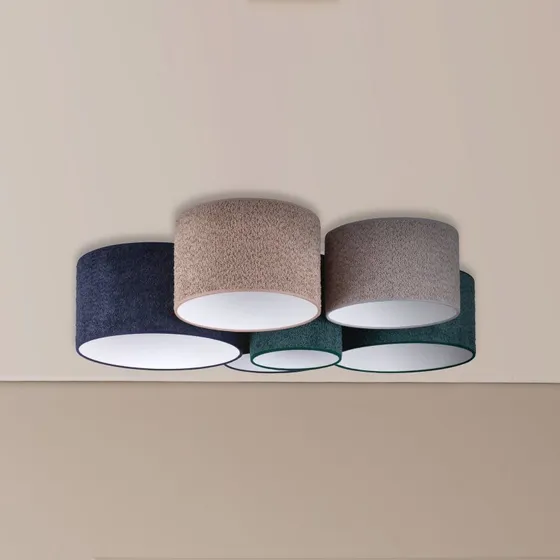 Euluna Plafondlamp Boucle - 6-lampen - Multi-kleur