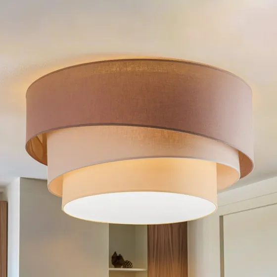 Euluna Trio Max Plafondlamp Ø60cm - Cappuccino, Ecru & Grijs