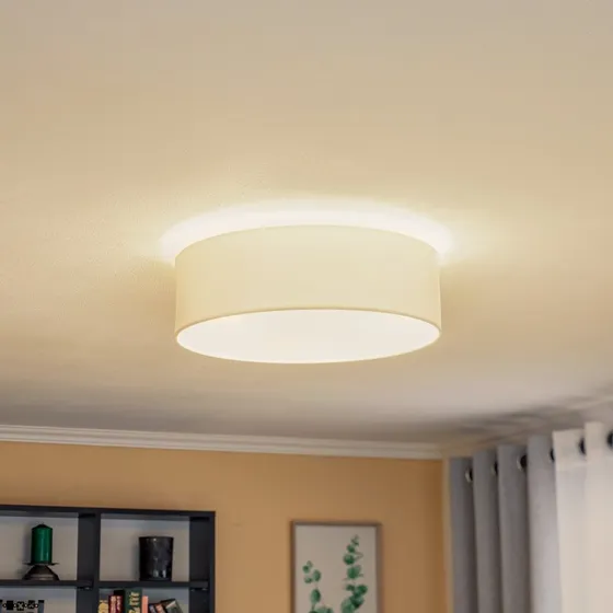 Euluna Roller Plafondlamp Ø40 Ecru - Modern - Stof