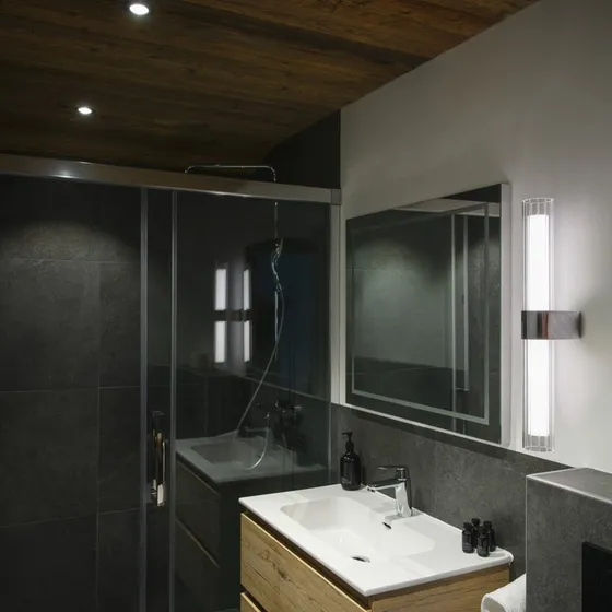 SLV Lygant Double Badkamer Wandlamp - Chroom - Aluminium