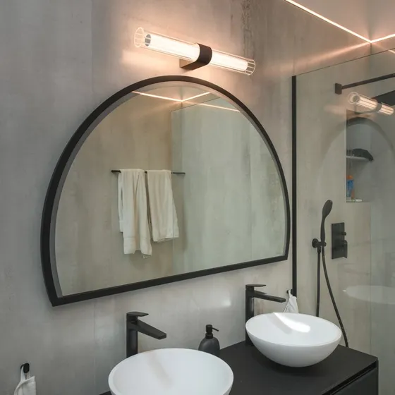 SLV Lygant Double LED Wandlamp - Zwart - IP44
