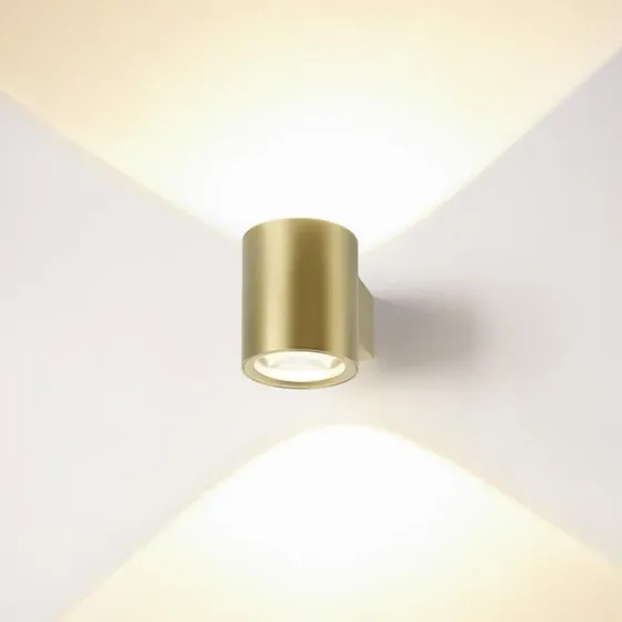 SLV Oculus Opbouwspot Goud - Up & Down Wandlamp