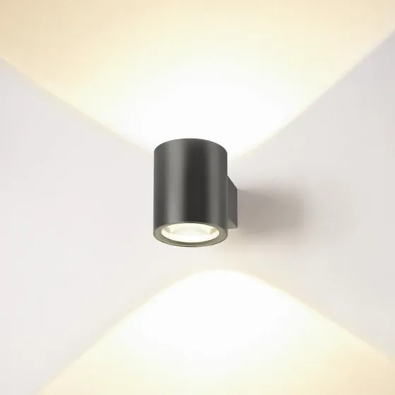 SLV Oculus Wandlamp Antraciet/Brons Up & Down LED