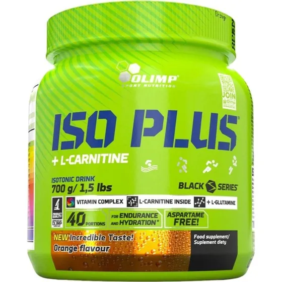 Olimp Iso Plus Isotoon met L-Carnitine, Sinaasappel, 700 g