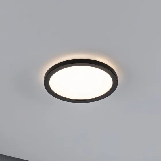 Paulmann Atria Shine LED Plafondlamp - Zwart - Ø19 cm