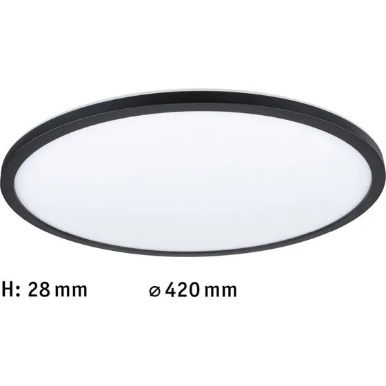 Paulmann Atria Shine LED Plafondlamp - Zwart - Ø42 cm