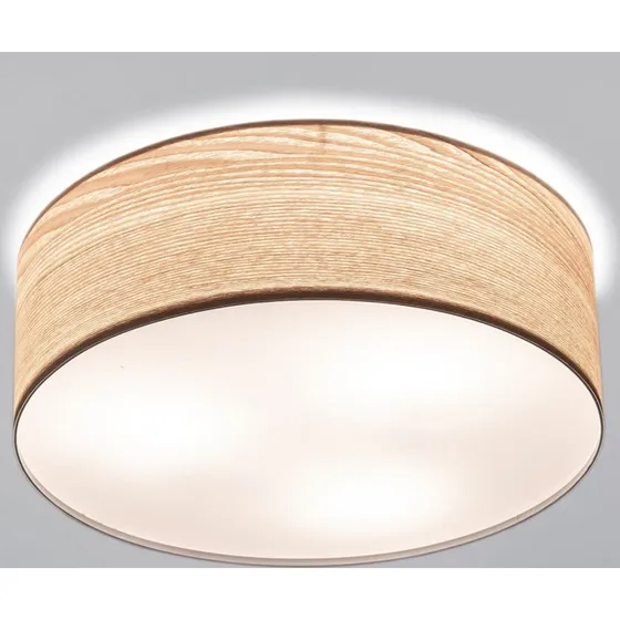 Paulmann Liska Plafondlamp - Lichtgekleurd Hout & Metaal - Modern