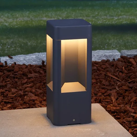 Lucande Annika LED Sokkellamp - Antraciet - 30 cm