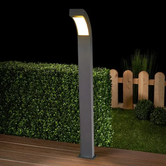 Lucande LED tuinpadverlichting Lennik, 100 cm, Antraciet