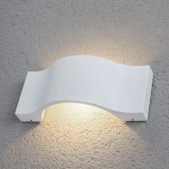 Lucande Jace LED Buitenwandlamp - Wit - Modern - Aluminium