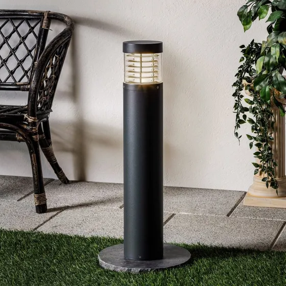 Lucande Lucius LED Tuinpadverlichting - Antraciet - 65cm