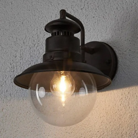 Lindby Wandlamp Buiten Eddie - Roestkleur - Landelijk - IP44