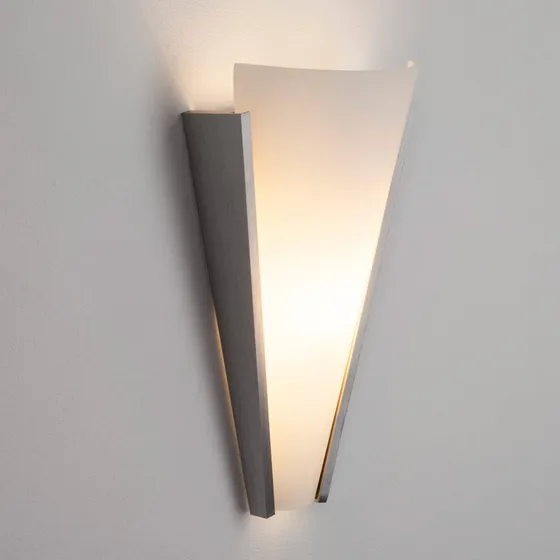 Lindby Wandlamp Magnus - Wit Glas & Aluminium - 31 cm