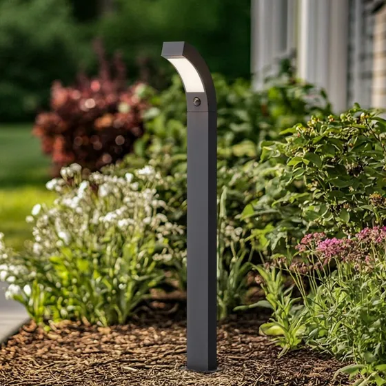 Lucande LED Tuinpadverlichting Lennik - 100 cm - Antraciet