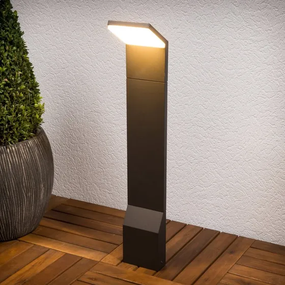 Lucande Nevio LED tuinpadverlichting - Antraciet - 60 cm