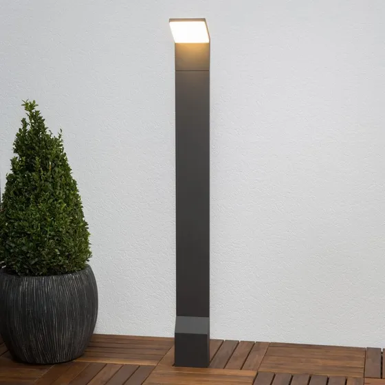 Lucande Nevio LED Tuinpadverlichting - Antraciet - 100 cm