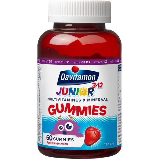 Davitamon Junior 3+ Gummies Aardbei 60 stuks