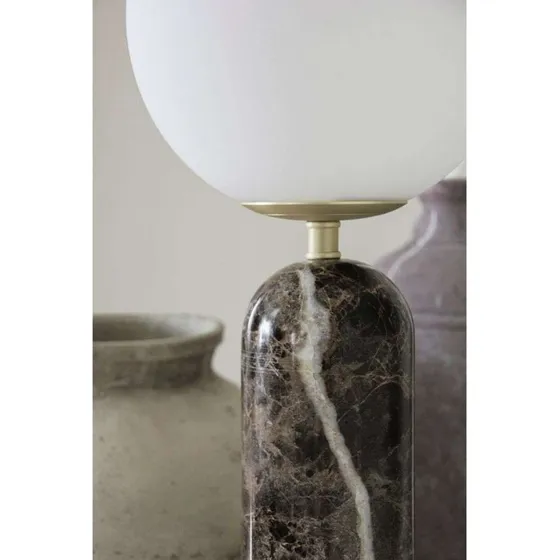 Globen Lighting Torrano Tafellamp - Bruin Marmer & Glas