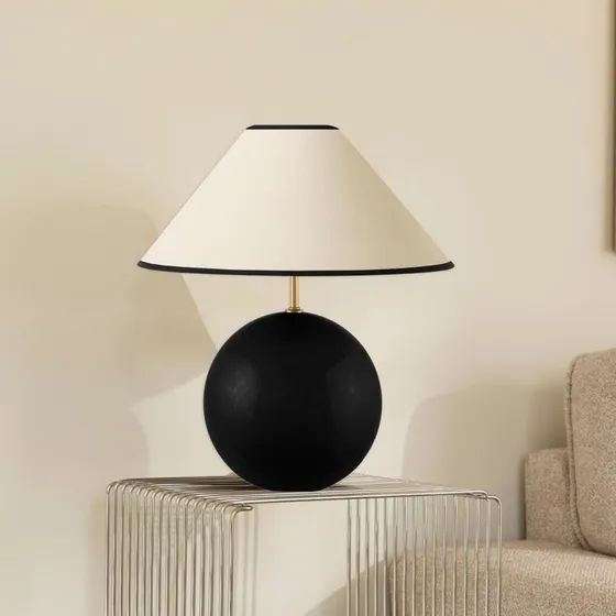 Globen Lighting tafellamp IRIS, beige/zwart, 39 cm