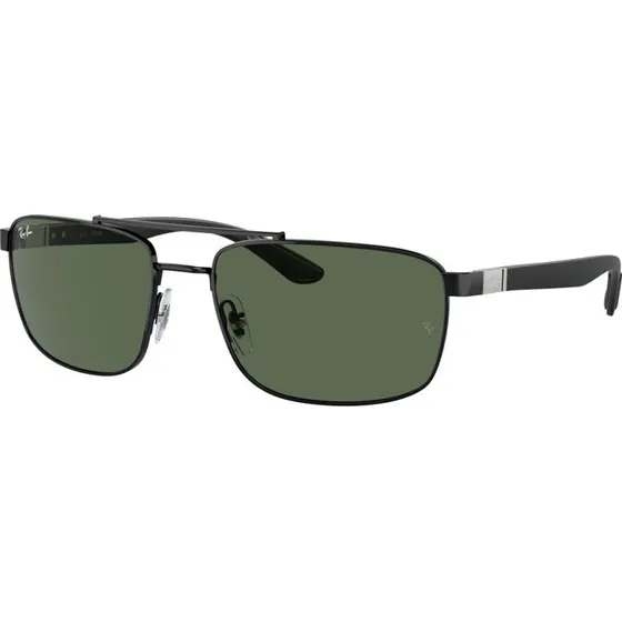 Ray-Ban RB3737 002/71 Zonnebril Zwart/Groen 60