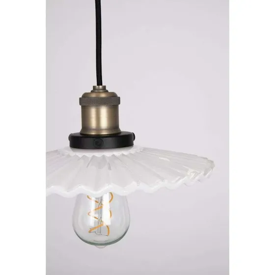 Globen Lighting Cobbler 25 Hanglamp - Wit & Antiek Messing