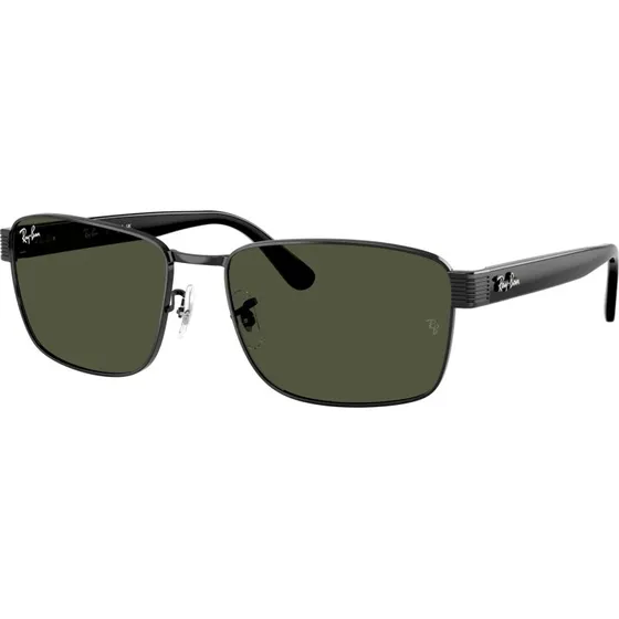 Ray-Ban RB3750 002/31 Zonnebril, Zwart met Groene G15-Lenzen