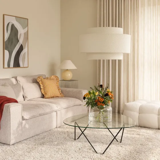 Globen Lighting Noah Bouclé hanglamp - Wit - Ø 70 cm