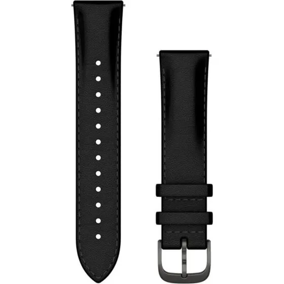 Garmin Leren Horlogebandje 20 mm - Zwart