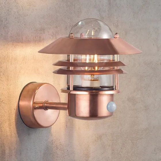 Nordlux Blokhus Up Wandlamp met Sensor - Koper