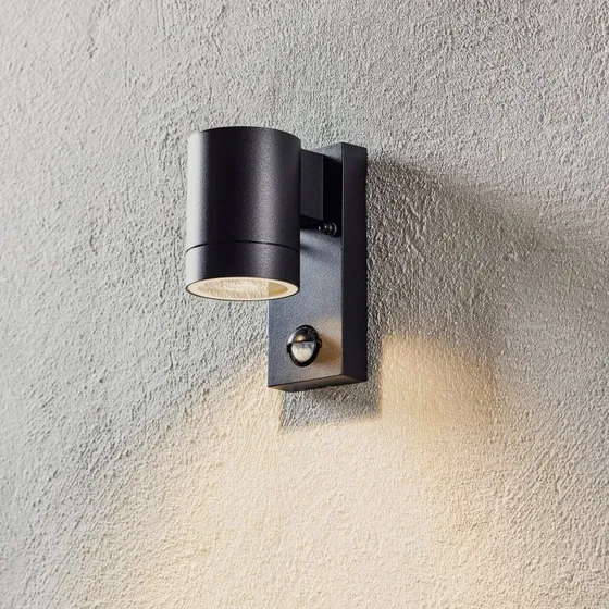 Nordlux Tin Maxi Sensor Buitenwandlamp - Zwart - Metaal