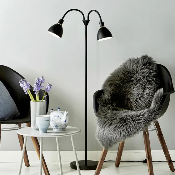 Nordlux Vloerlamp Ray 2-lichts zwart