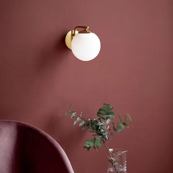 Nordlux Wandlamp Grant - Messing - Opalen Glas