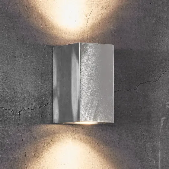 Nordlux Canto Maxi Kubi 2 Wandlamp Buiten - Aluminium Grijs