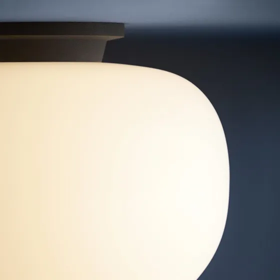FRANDSEN Supernate Plafondlamp Ø28 - Opaalwit/Zwart