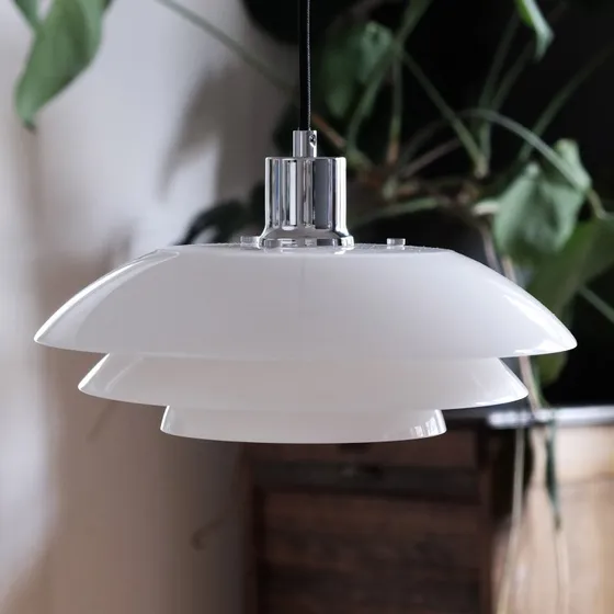 Dyberg Larsen DL31 Hanglamp - Opaalglas & Chroom - Scandinavisch