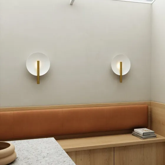 Nordlux Furiko Wandlamp - Messing & Wit - Design Wandverlichting