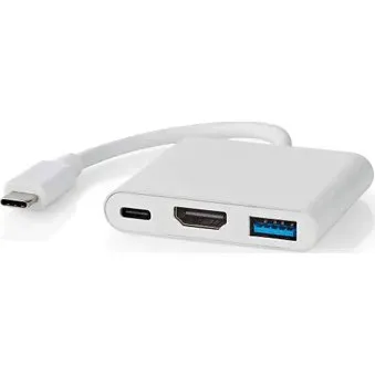 Nedis USB-C Docking Station Wit (0,1 m) met HDMI en USB-A