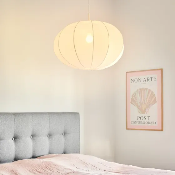 Nordlux Aeron Hanglamp Ø 60cm - Wit - Stoffen Kap