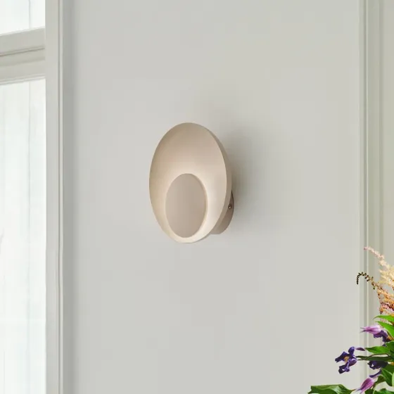 Nordlux Marsi LED Wandlamp - Beige - Met Kabel en Stekker