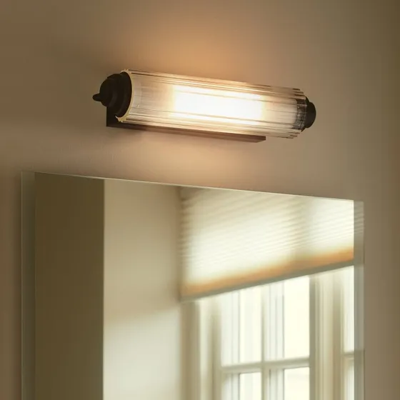 Nordlux Wandlamp Nimal Double, Zwart, IP44, Kunststof & Metaal