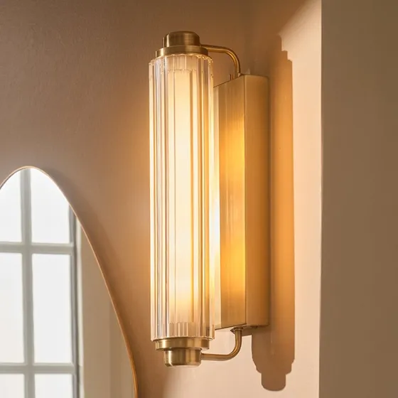 Nordlux Wandlamp Nimal Double, Messing, IP44, Badkamer