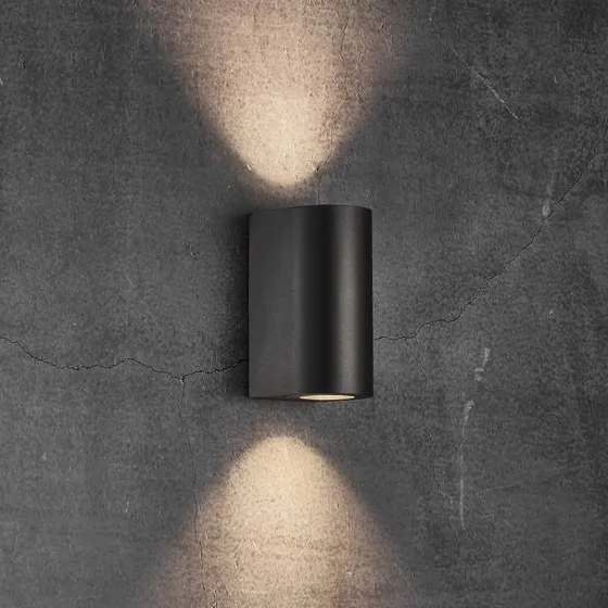 Nordlux Canto Maxi 2 Seaside Wandlamp - Zwart - Aluminium