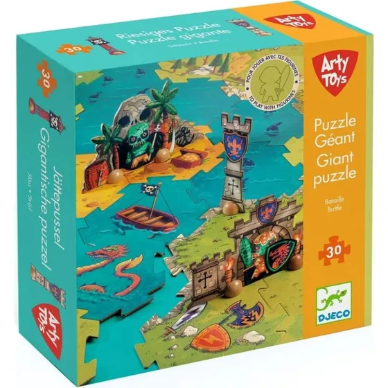 Djeco Arty Toys Reuzepuzzel Strijd 30 Pcs