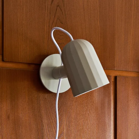 HAY Noc Wandlamp Off-White - Aluminium met Kabel