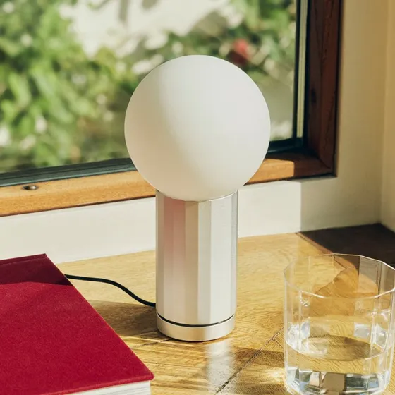HAY Turn On LED tafellamp - Aluminium - 20 cm - Dimbaar