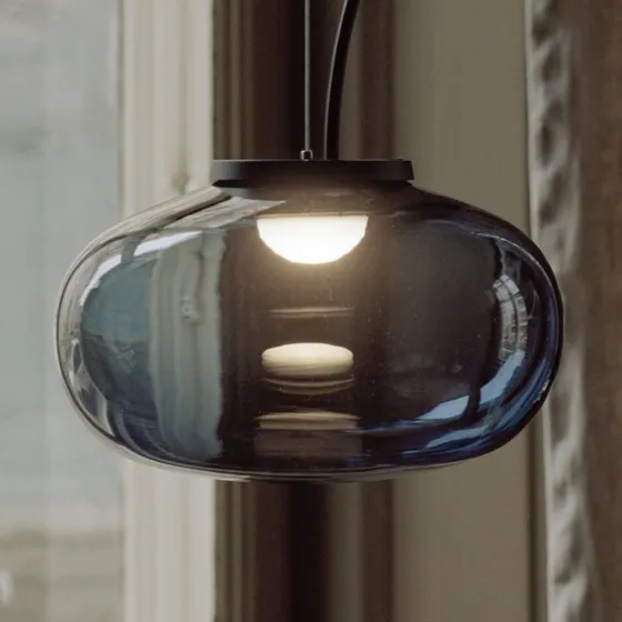 New Works Karl-Johan Kleine hanglamp, 23 cm, rookgrijs