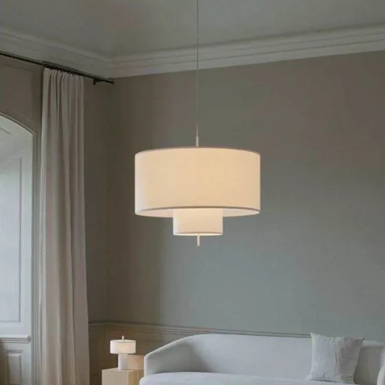 New Works Margin Hanglamp Ø90 cm White Canvas
