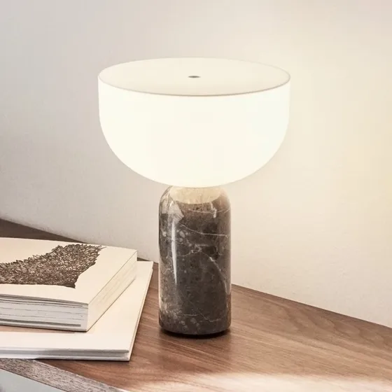 New Works Kizu Portable Tafellamp Gris du Marais - Marmer