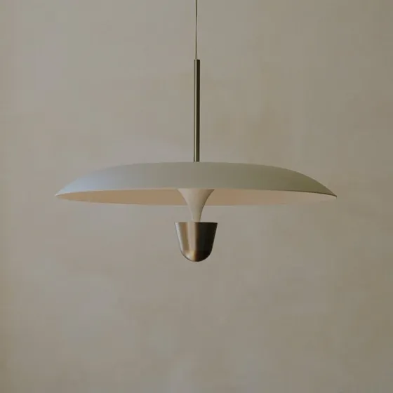New Works Kantarell LED hanglamp, Ø 55 cm, Nikkel
